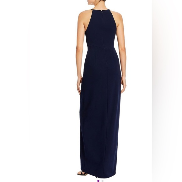 Navy Side-Slit Sleeveless Maxi Dress - Picture 3 of 9